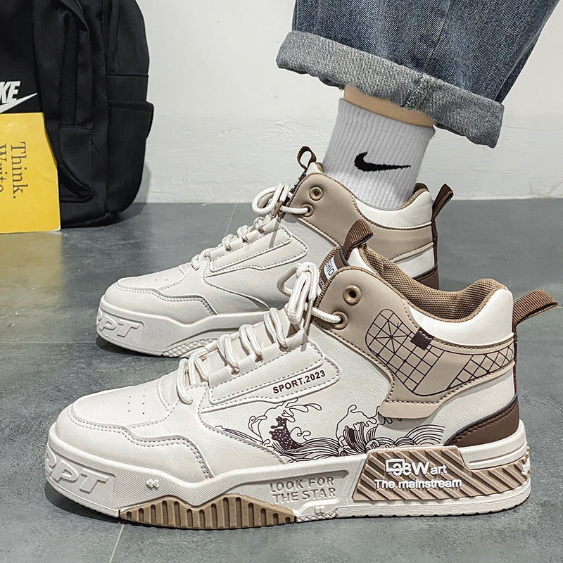 High Top Gummisohlen Schnür-Mesh-Sneaker | Ideal für Frühling
