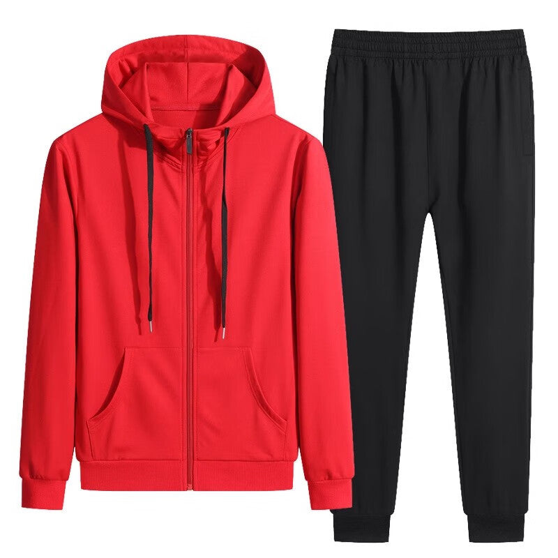 Herren Strickjacke mit Stehkragen und Reißverschluss sowie Jogginghose Ideal für den Herbst