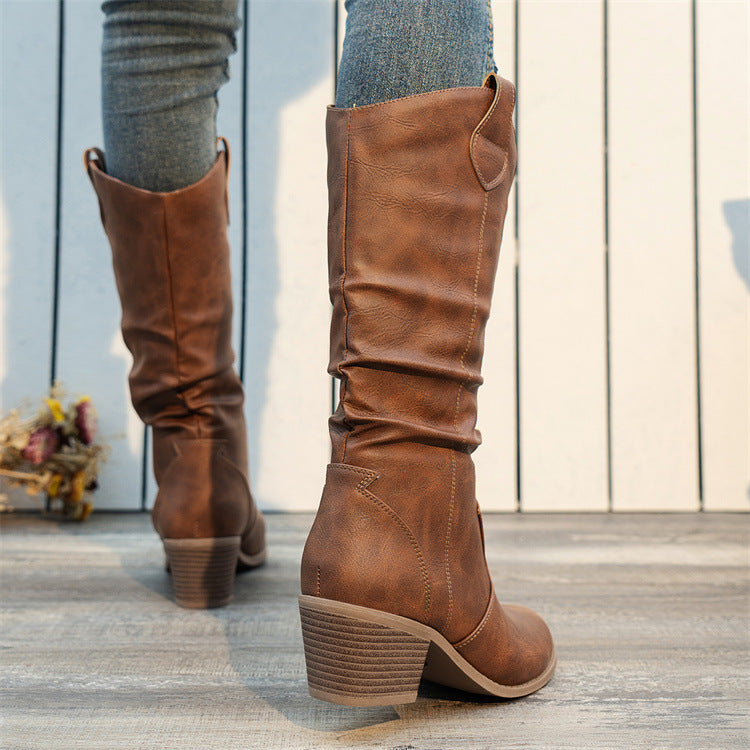 Rundzehen-High-Heel-Stiefel für Frauen | Ideal für Alle Jahreszeiten
