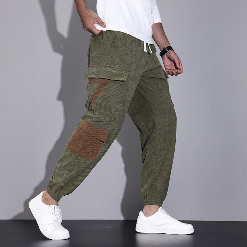 Cordhose Latzhose mit Knöchelbindung Ideal für den Herbst