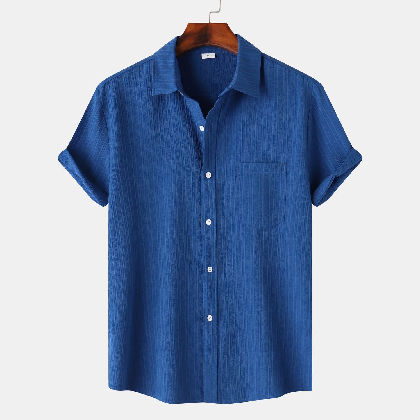 Herren Einfarbiges Polo-Kragen Kurzarm-Shirt Ideal für den Sommer