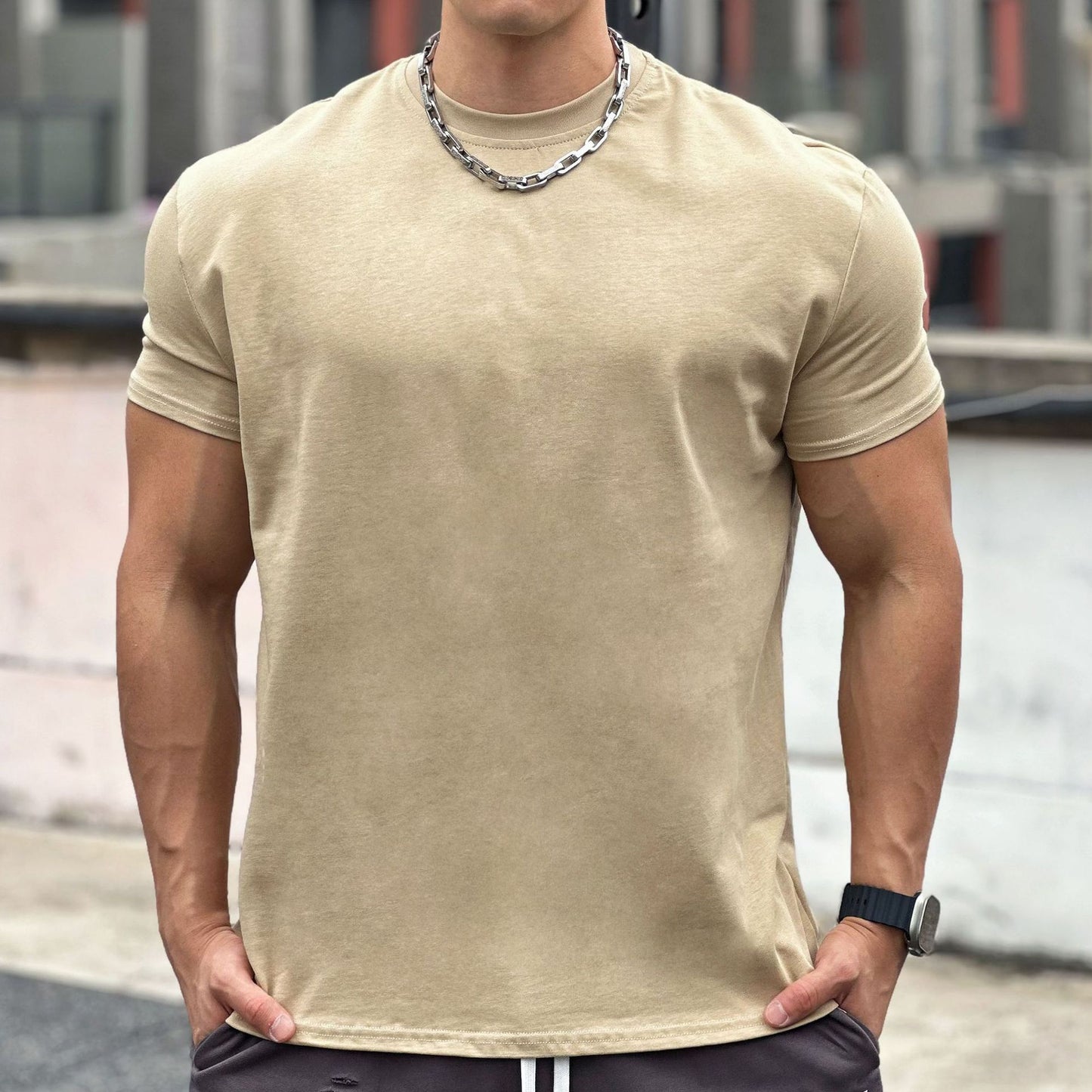 Baumwoll-Sportshirt mit Loose Fit und kurzen Ärmeln | Ideal für den Sommer