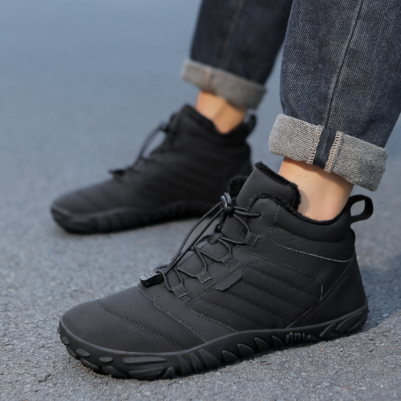 Herren Winter Schneestiefel mit Plüschfutter und Rutschfester Gummisohle | Ideal für den Winter