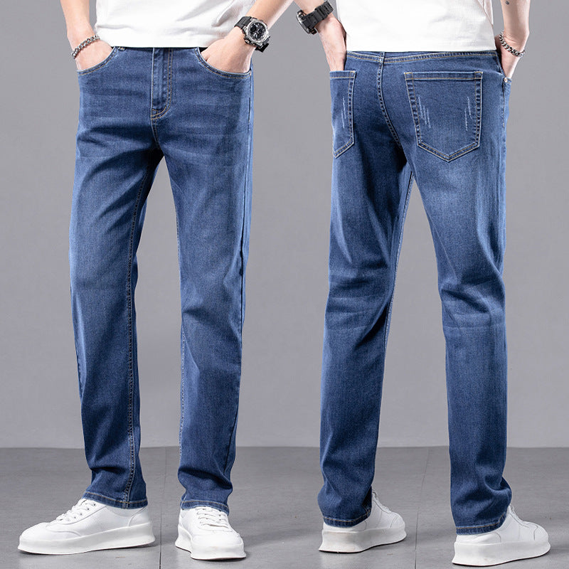Herren Slim-Fit Stretch-Hose mit Reißverschluss | Ideal für den Frühling