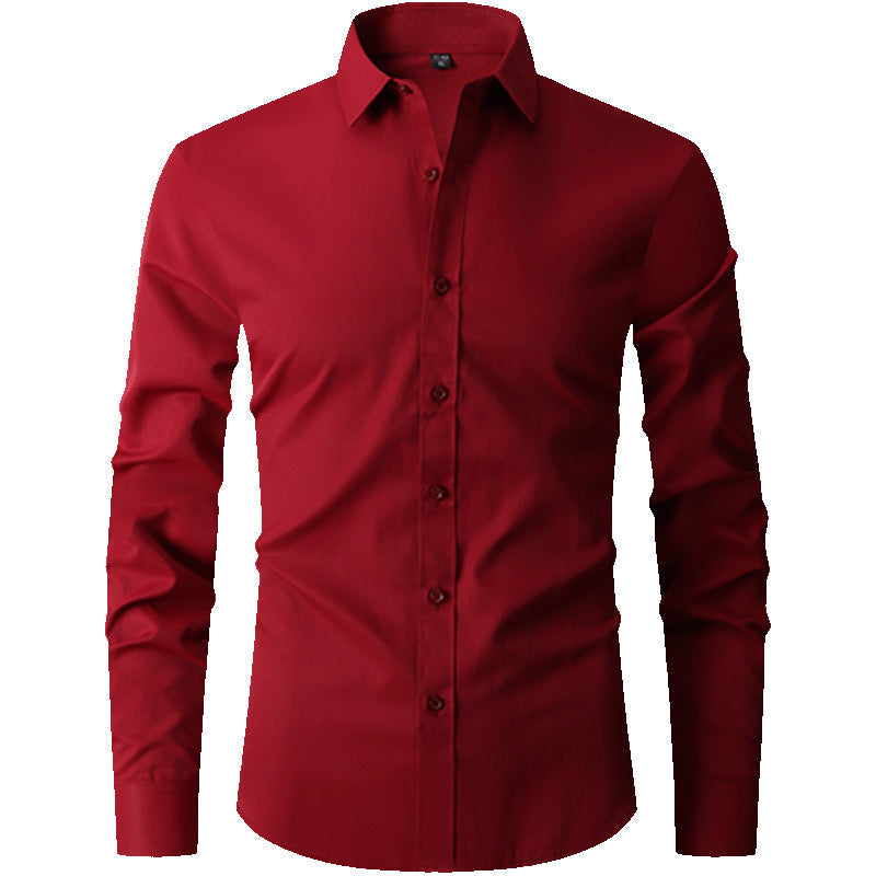 Herren Slim-Fit Langarmhemd Ideal für Frühling und Herbst