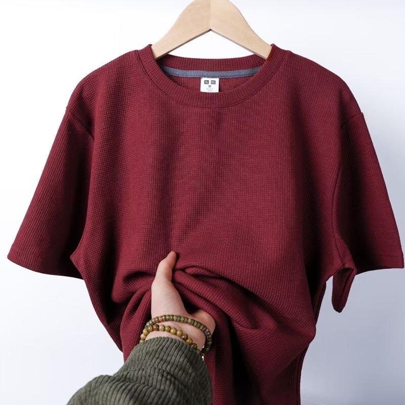 Waffelstrick-Halbarm-Pullover | Ideal für den Sommer