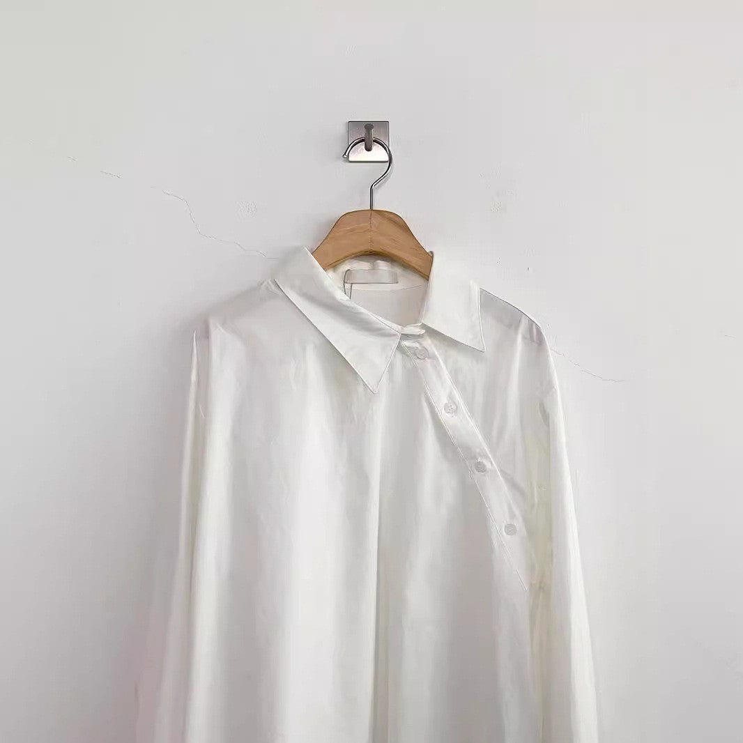Damen Lockeres Langarm-Shirt aus Baumwolle mit Knopfleiste | Ideal für Alle Jahreszeiten