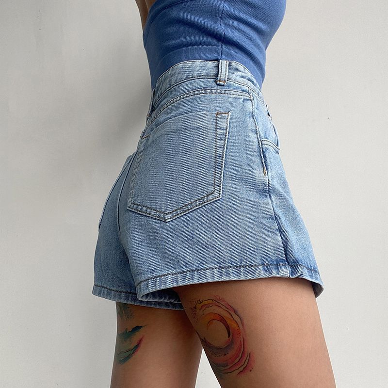 Asymmetrischer Denim Rock mit Weitem Schnitt | Ideal für Frühling und Sommer