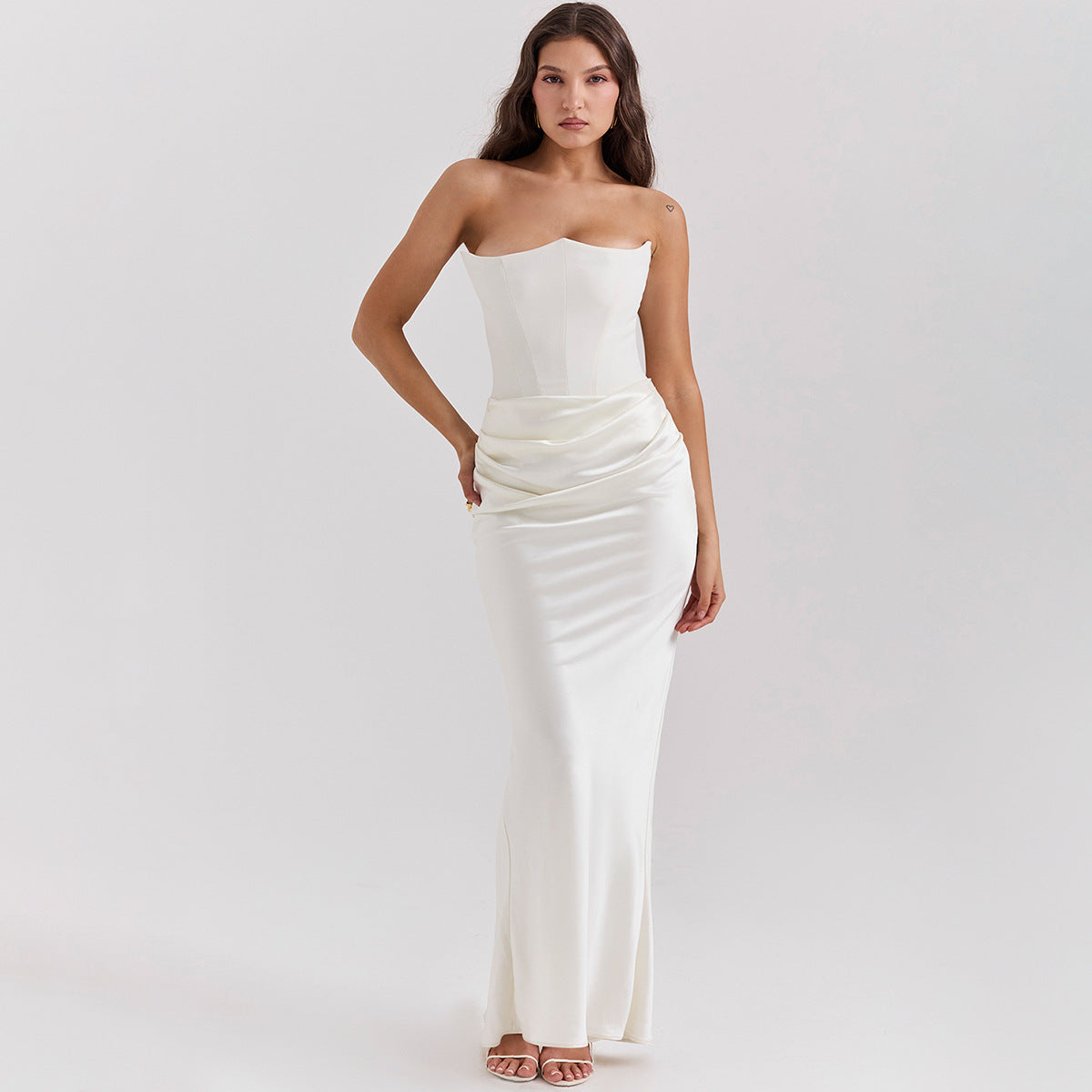 Strapless Rückenfreies Langes Abendkleid Ideal für Frühling und Sommer