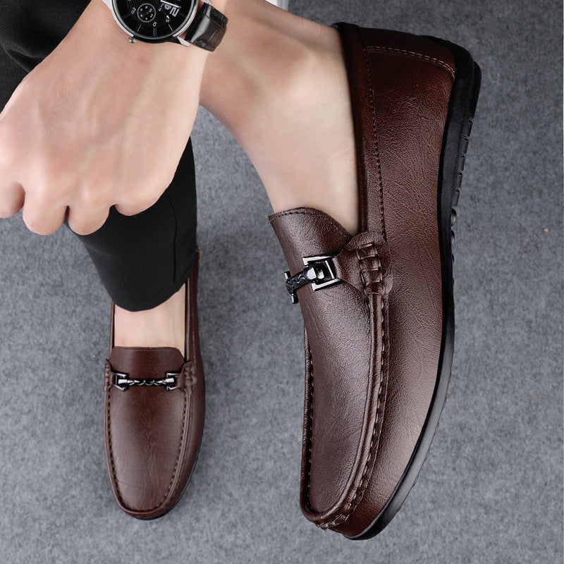 Herren Echtes Leder Slip-On Slipper mit Weicher Sohle | Ideal für Alle Jahreszeiten