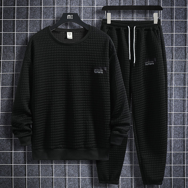 Locker geschnittenes Herren Sportset mit Sweater und 3/4-Hose | Ideal für alle Jahreszeiten