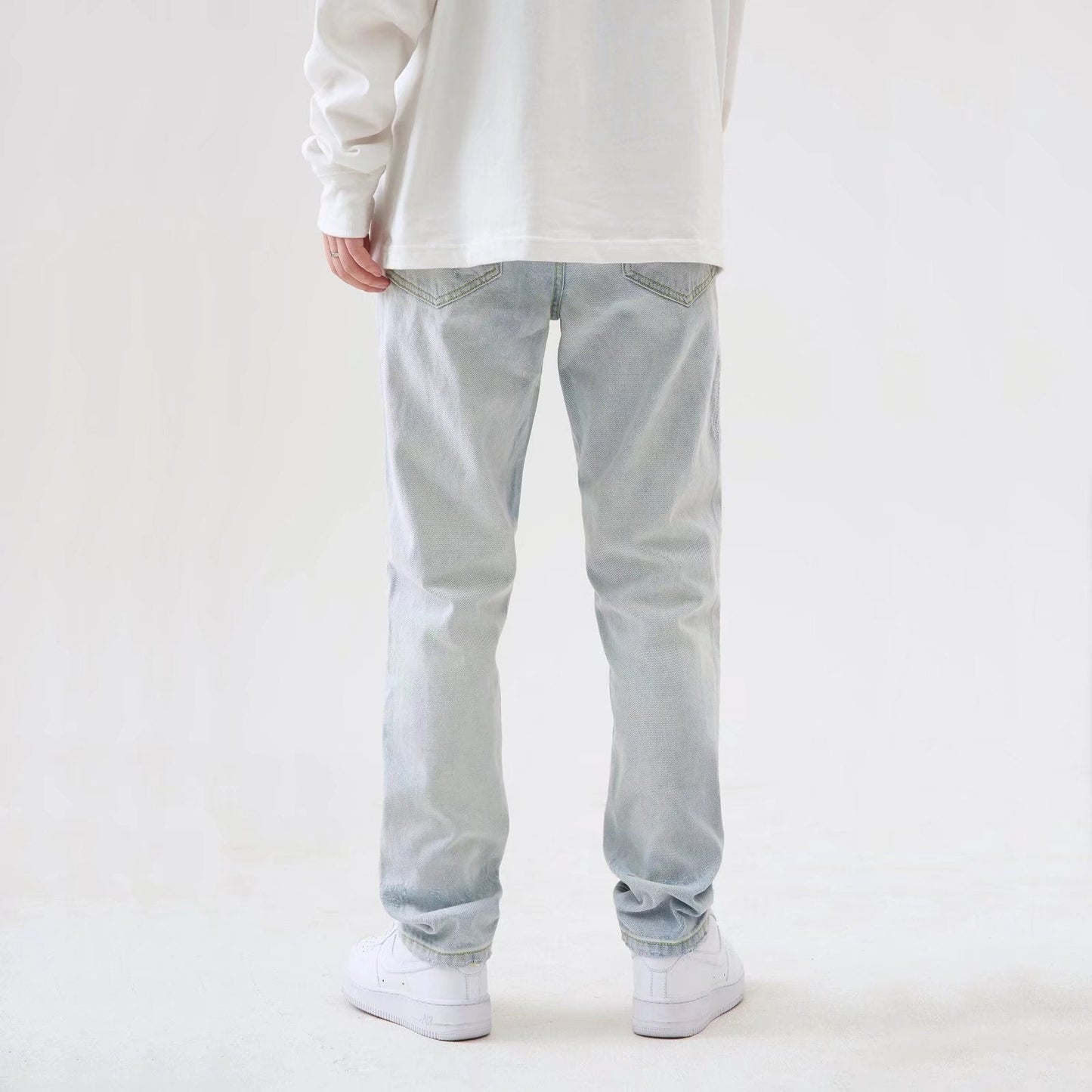 Herren Gerade Ripped Hellblaue Jeans I Ideal für Frühling und Sommer
