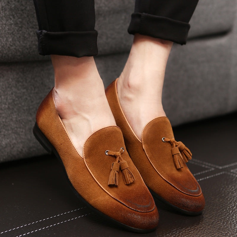 Schafwollgefütterte Mid-Top Leder Pea Schuhe | Ideal für Frühling und Herbst