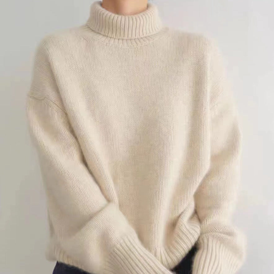 Damen dicker Rollkragenpullover | Ideal für Herbst und Winter