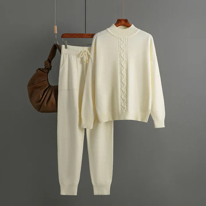 Strick-Set mit Rollkragen und Hose | Ideal für den Winter