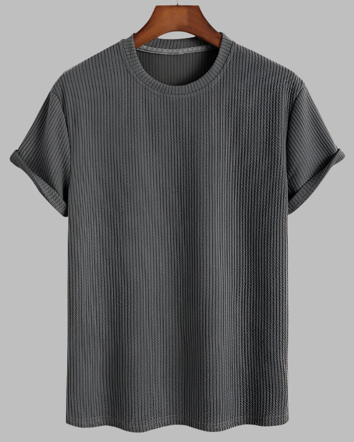 Herren Lockeres Rundhals Kurzarm-T-Shirt Ideal für den Sommer