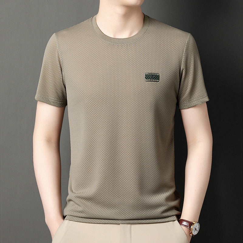 Herren Jacquard Kurzarm Pullover – Ideal für den Sommer