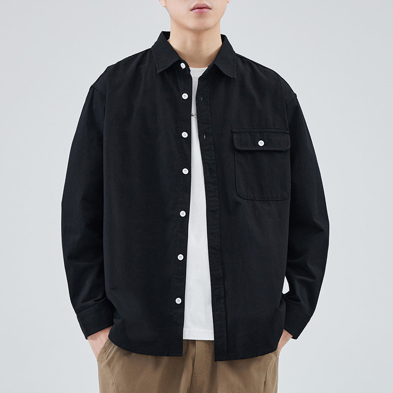 Herren Baumwoll-Loser Schnitt Hemdjacke | Ideal für Alle Jahreszeiten