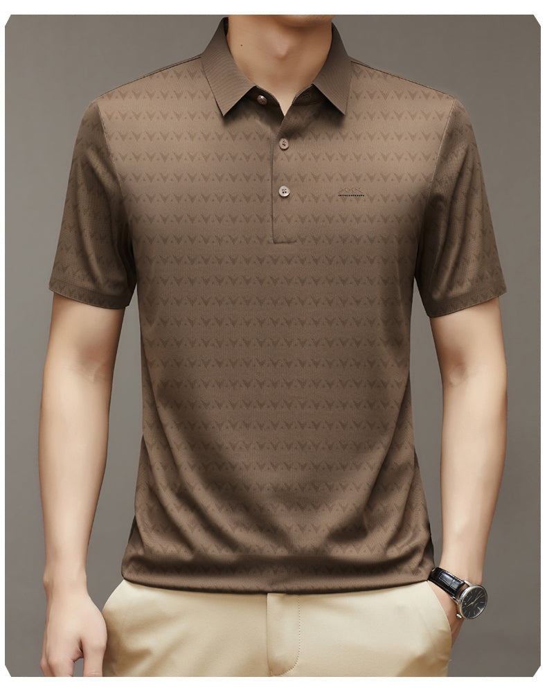 Herren Ice Silk T-Shirt mit kurzen Ärmeln Ideal für den Sommer