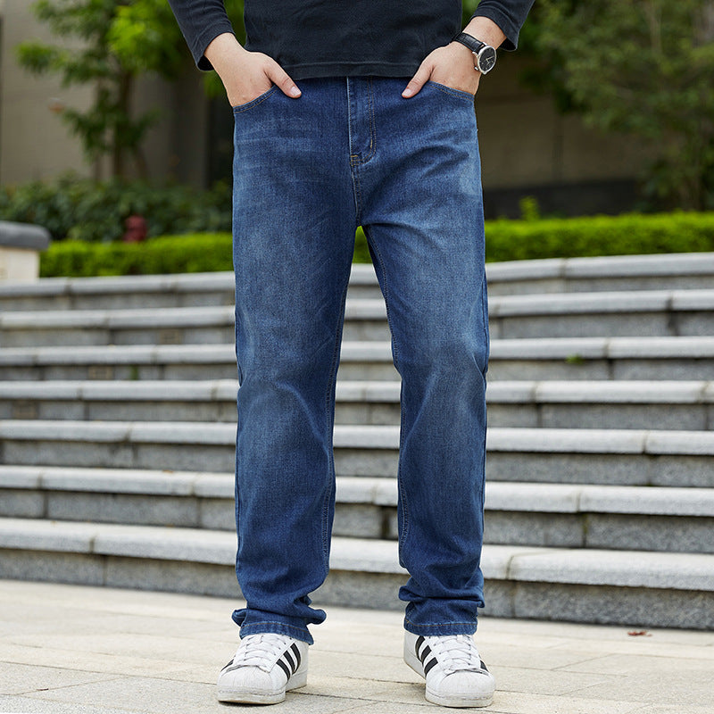 Plus-Size Herren Lose Gerade Bein Mit Mittlerer Taille Jeans I Ideal für Alle Jahreszeiten
