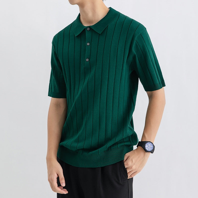 Atmungsaktiver Herren Strickpullover mit Kurzen Ärmeln | Ideal für den Sommer