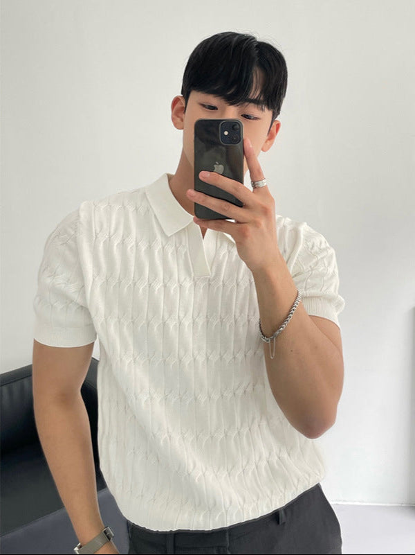 Kurzärmliges Poloshirt mit Reißverschlussdetail | Ideal für den Sommer