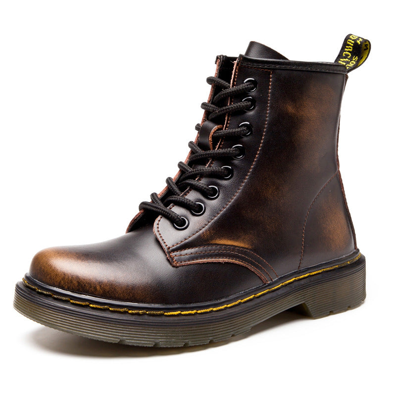 Leder Martin Stiefel mit Strapazierfähiger Sohle | Ideal für Herbst und Winter