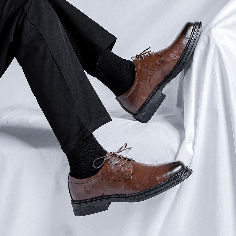 Herren Businessschuhe aus PU-Leder mit Weicher Gummisohle | Ideal für alle Jahreszeiten