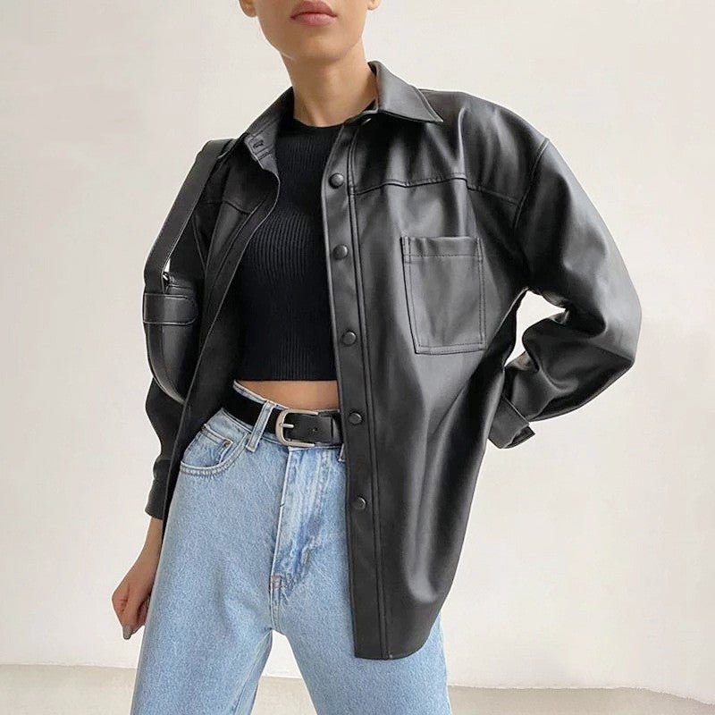 Damen PU-Leder Motorradjacke | Ideal für alle Jahreszeiten
