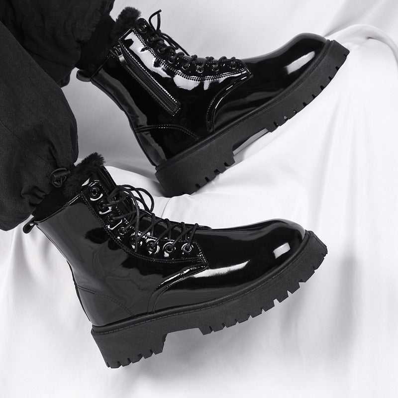 Herren Leder Motorrad Arbeitsstiefel | Ideal für den Winter