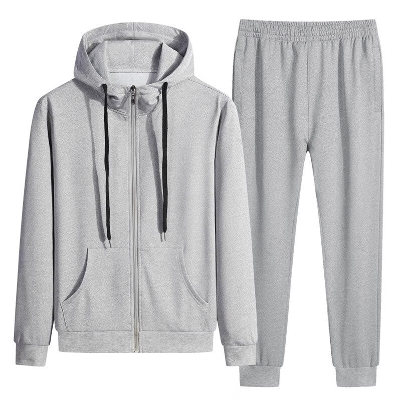 Herren Strickjacke mit Stehkragen und Reißverschluss sowie Jogginghose Ideal für den Herbst