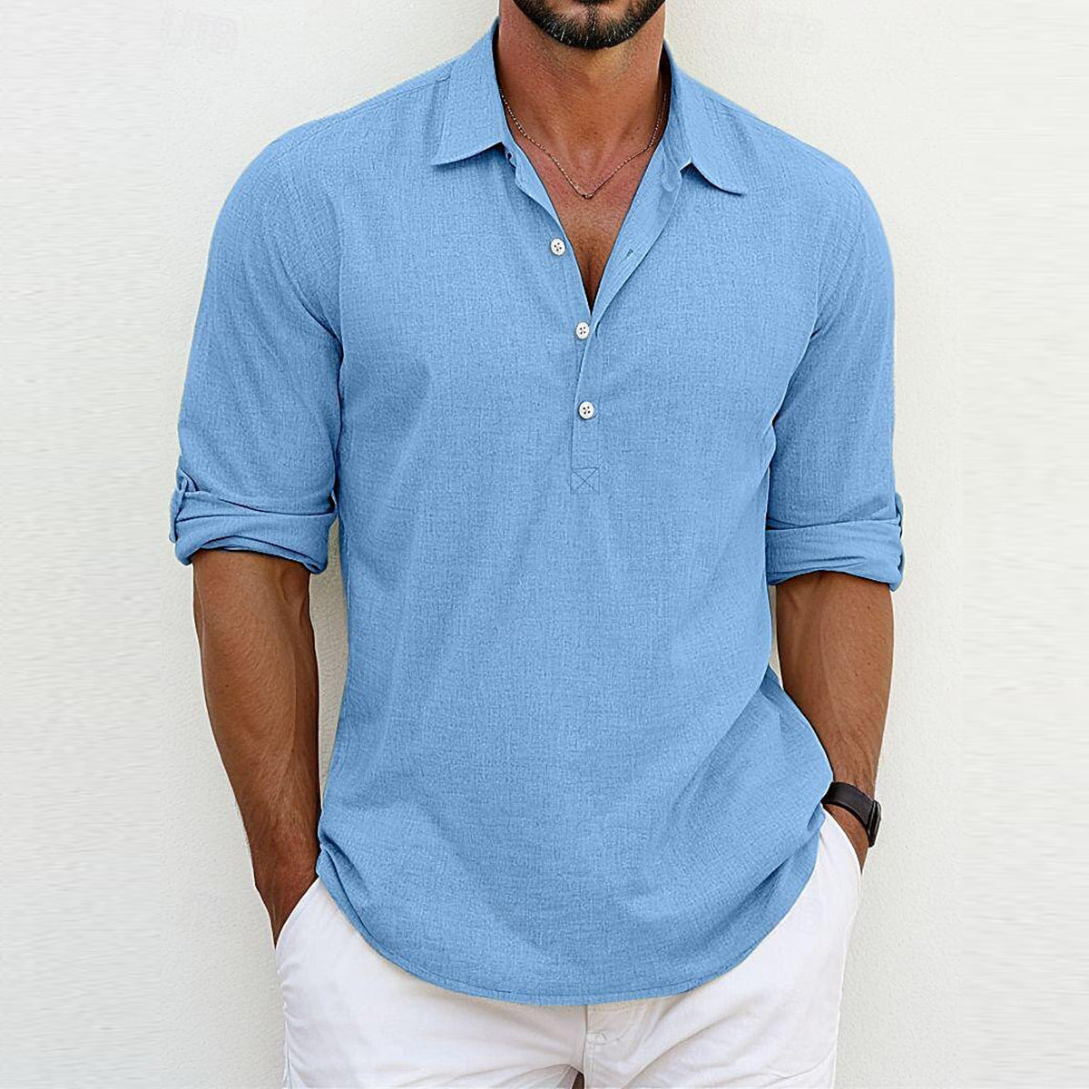 Langarm-Polo-Shirt mit Kragen Ideal für Alle Jahreszeiten
