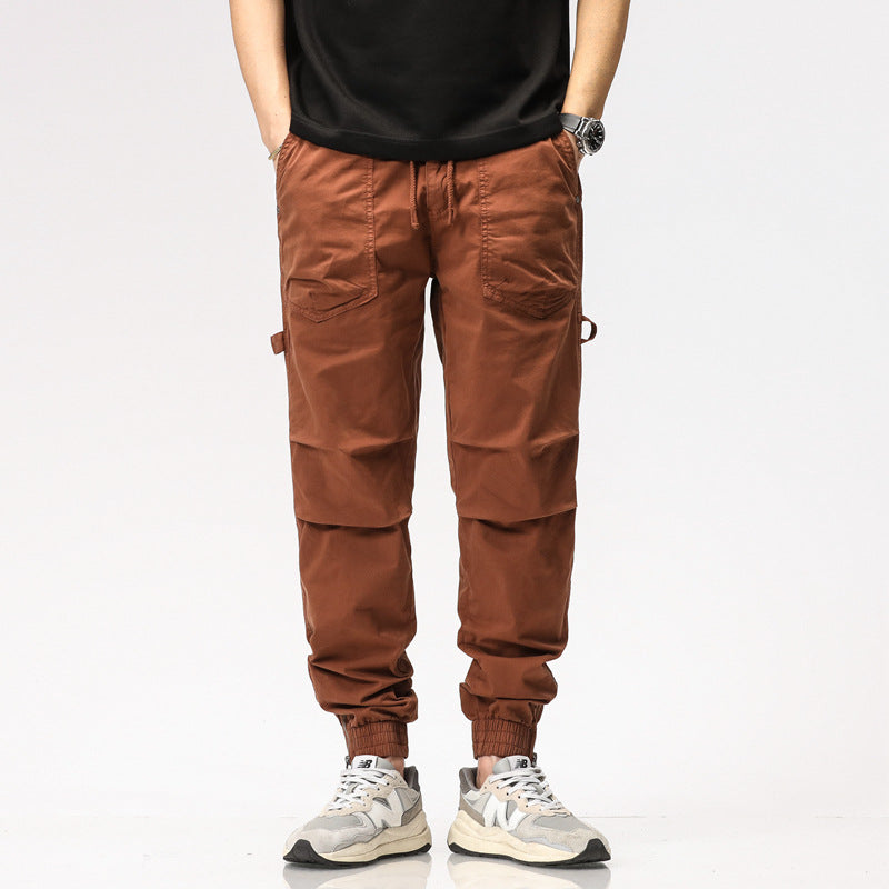 Herren Slim-Fit Arbeitshosen mit Reißverschluss I Ideal für Sommer