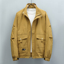 Gestreifte Cordjacke mit Aufgesetzten Taschen und Lockerer Passform | Ideal für den Frühling