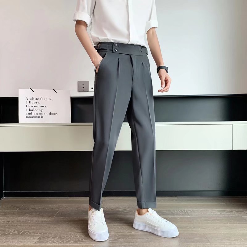 Herren Hochtaillierte Hosen mit Geradem Bein I Ideal für Frühling und Herbst