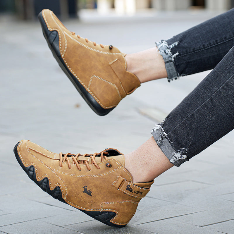 Rutschfeste Barfußschuhe mit Atmungsaktivem Leder Ideal für Frühling und Herbst