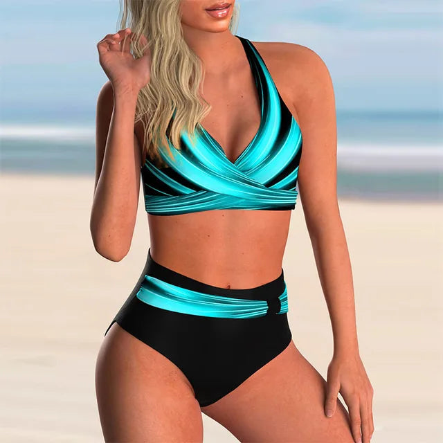 Damen-Bikini-Set mit verstellbaren Trägern und schnelltrocknendem Stoff