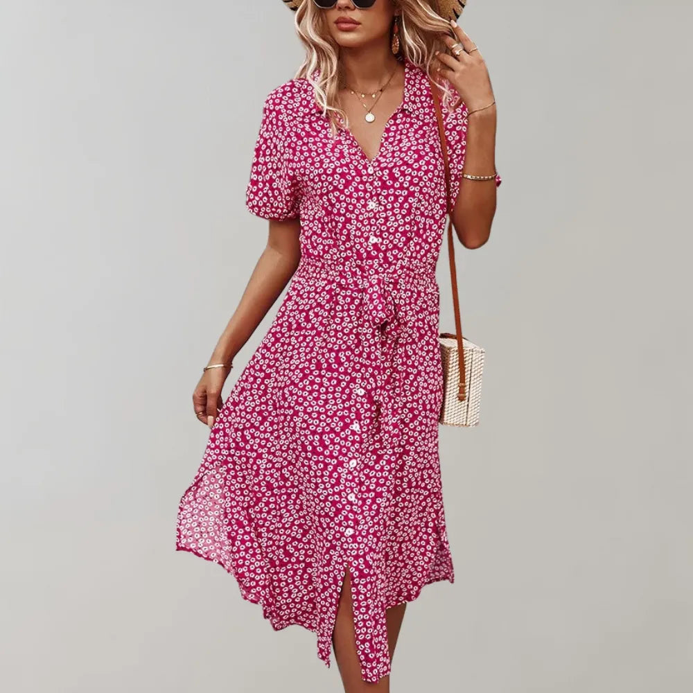 Leichtes Midi-Kleid mit Fließendem Schnitt | Ideal für Frühling und Sommer