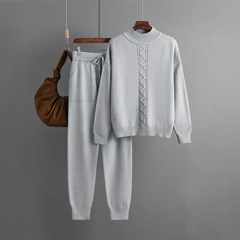 Strick-Set mit Rollkragen und Hose | Ideal für den Winter