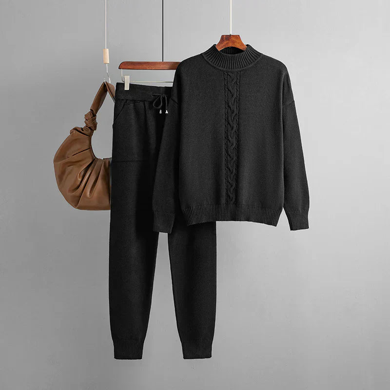 Strick-Set mit Rollkragen und Hose | Ideal für den Winter