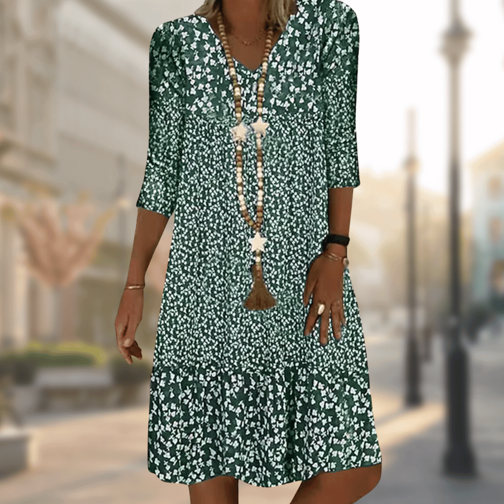 Elegantes Midi-Kleid mit schmeichelhaftem Schnitt | Ideal für Frühling und Herbst
