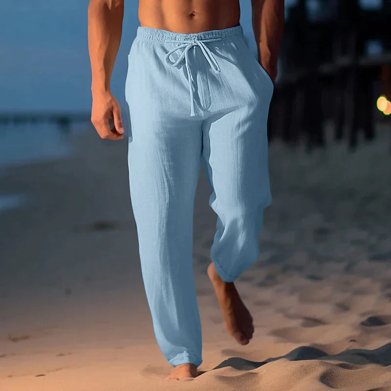 Leichte Leinenhose mit Atmungsaktivem Stoff für Herren Ideal für den Sommer