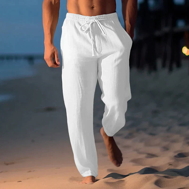 Leichte Leinenhose mit Atmungsaktivem Stoff für Herren Ideal für den Sommer