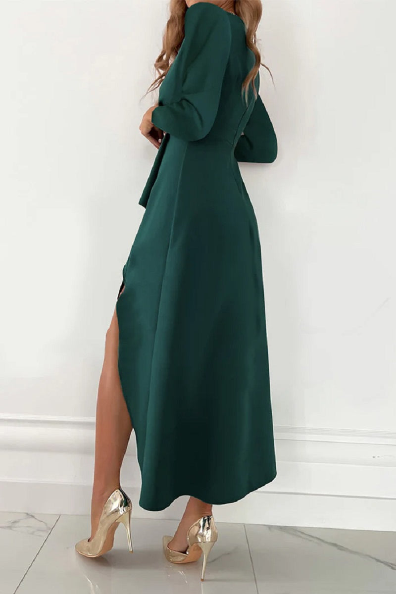 Elegantes Figurbetontes Midikleid mit Betonter Taille | Ideal für Frühling und Herbst