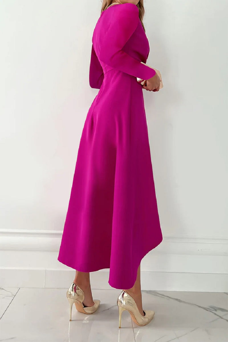 Elegantes Figurbetontes Midikleid mit Betonter Taille | Ideal für Frühling und Herbst