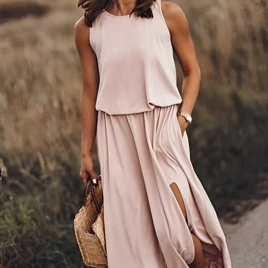 Ärmelloses Maxikleid im Retro-Stil | Perfekt für Frühling und Sommer