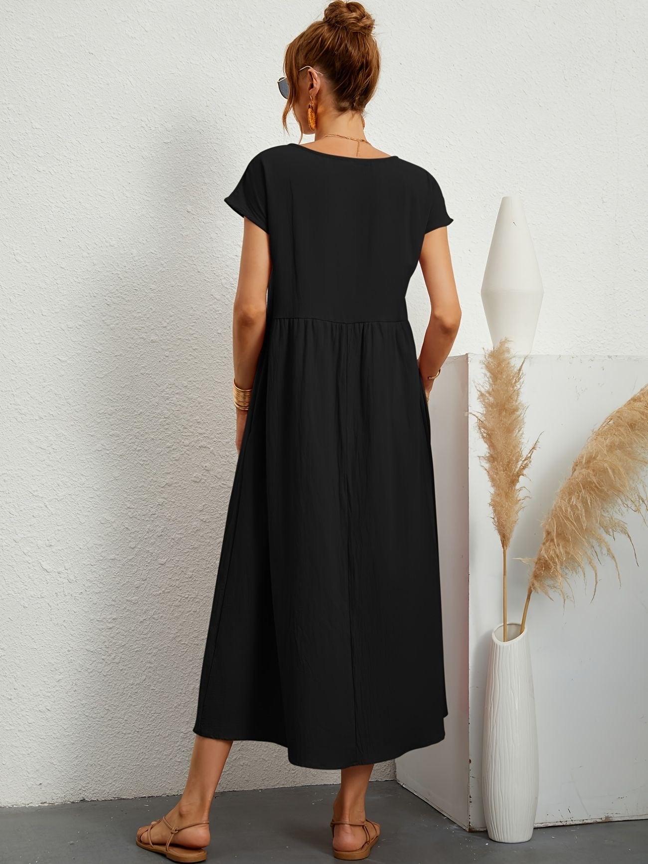 Midi-Kleid mit Eleganter Passform und Weichem Stoff | Ideal für Frühling und Sommer