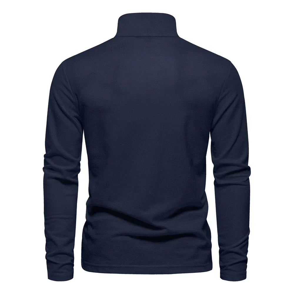 Herren Langarm Poloshirt mit Atmungsaktivem Stoff Ideal für Frühling und Herbst