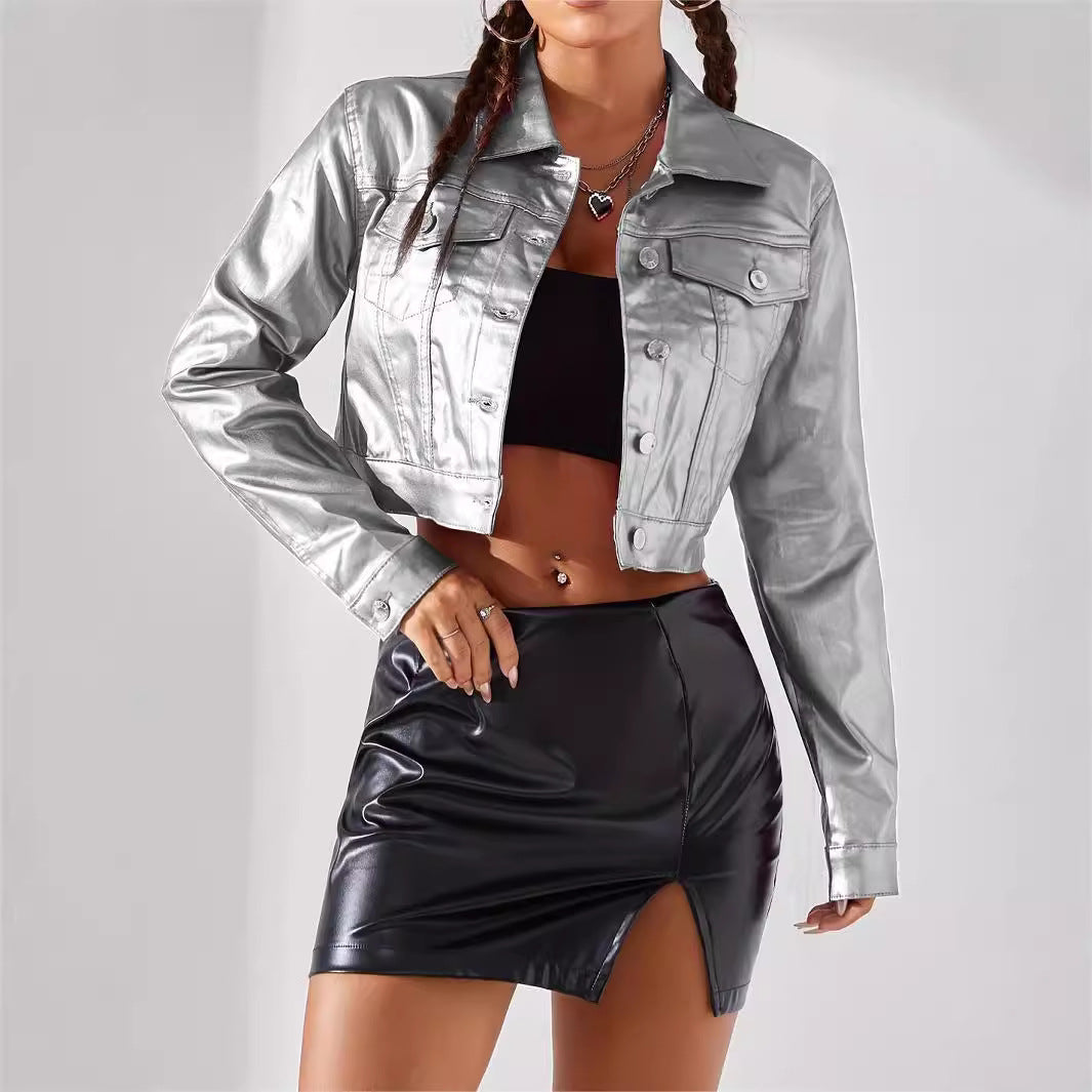 Beschichtete PU-Lederjacke mit Regulärer Passform | Ideal für Frühling und Herbst