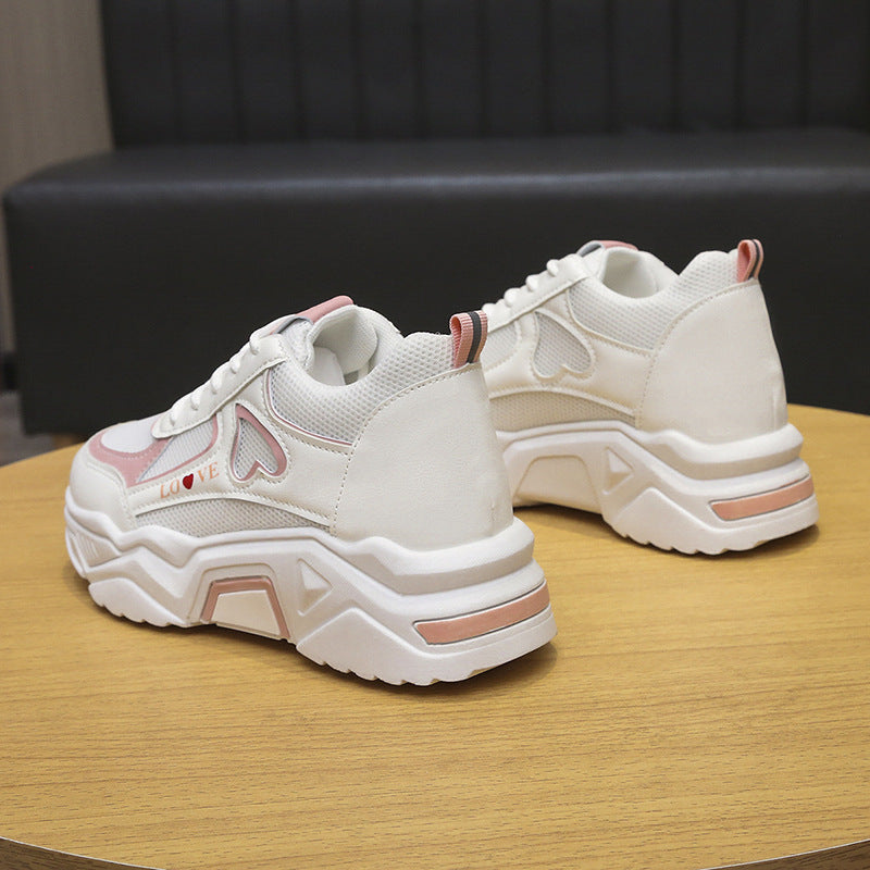 Low-Top Plattform-Sneaker mit Höhenerhöhung & PU-Obermaterial | Ideal für Sommer